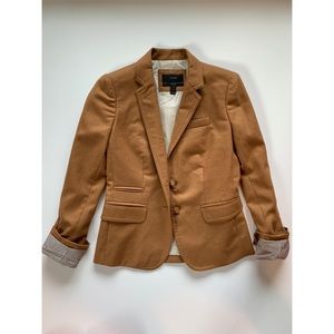 J. Crew WOOL SCHOOLBOY BLAZER, camel, size 00